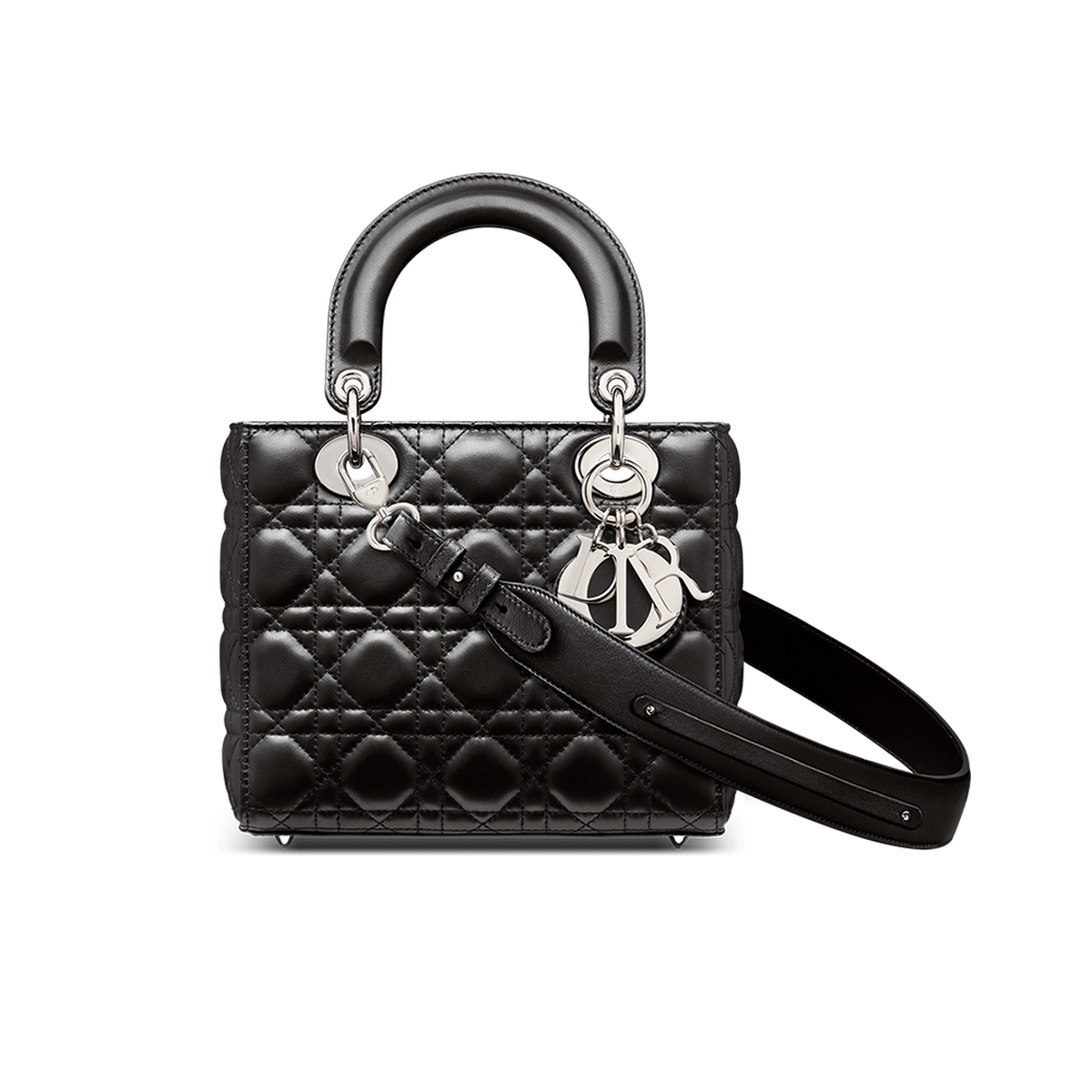0de95d48fd46471aa2eb2401784b7311.png DIOR / SMALL LADY DIOR MY ABCDIOR BAG Black Cannage Lambskin M0538PNGE_M900 - Image 1