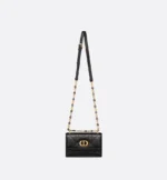 DIOR / MISS CARO MINI BAG Black Macrocannage Lambskin S5169UDAX_M900 - Image 5
