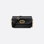 DIOR / SMALL 30 MONTAIGNE AVENUE BAG Black Box Calfskin M9261UMOA_M900