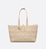 DIOR / LARGE DIOR TOUJOURS BAG Powder Beige Macrocannage Calfskin M2820OSHJ_M51U - Image 5
