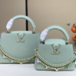 CAPUCINES M29951 Handbag, Mint Green / Enamel (Macaron Tone)