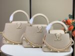 CAPUCINES Medium Handbag M29955, Apricot / Enamel (Macaron Tone)