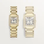 Cartier / TANK FRANÇAISE WATCH Tank Française watch, small model, quartz movement. Case and faceted crown in 18K yellow gold (750/1000)Ref. WJTA0039 - Image 8