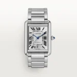 Cartier / TANK MUST WATCH Tank Must watch, extra-large model, mechanical movement with automatic winding, caliber 1847 MC. Steel case, Ref. WSTA0053