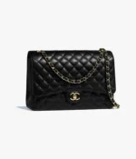 CHANEL / MAXI CLASSIC HANDBAG Grained Calfskin & Gold-Tone Metal Black - Image 2