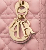 DIOR / SMALL LADY DIOR MY ABCDIOR BAG Antique Pink Cannage Lambskin - Image 5