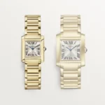 Cartier / TANK FRANÇAISE WATCH Tank Française watch, small model, quartz movement. Case in 18K yellow gold (750/1000). Ref. WGTA0114 - Image 8