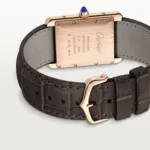 Cartier / TANK LOUIS CARTIER WATCH Tank Louis Cartier watch, large model, Manufacture mechanical movement with manual winding, caliber 1917MC. Case in rose gold 750/1000,  Ref. WGTA0011 - Image 5