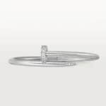 Cartier / JUSTE UN CLOU BRACELET Juste un Clou bracelet, classic, 18K white gold (750/1000), set with 32 brilliant-cut diamonds totaling 0.58 carat. Width: 3.5 mm (for size 17). - Image 6