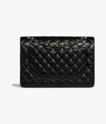 CHANEL / MAXI CLASSIC HANDBAG Grained Calfskin & Gold-Tone Metal Black - Image 3