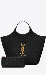 YSL / ICARE MAXI SHOPPING BAG IN QUILTED LAMBSKIN 698651AAANG1000 - Image 7