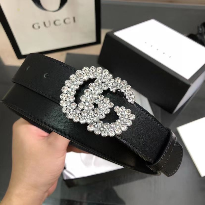 94b3d975-3e3d-4840-9a1d-6346da9dcd6b.jpeg Gucci Crystal diamond buckle belt - Image 1