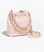 CHANEL / CHANEL 22 MINI HANDBAG Shiny Calfskin & Gold-Tone Metal Light Pink Ref.  AS3980 B08037 NN267 - Image 4