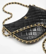 CHANEL / LARGE HOBO BAG Shiny Crumpled Lambskin & Gold-Tone Metal Black Ref.  AS4368 B13699 94305 - Image 3