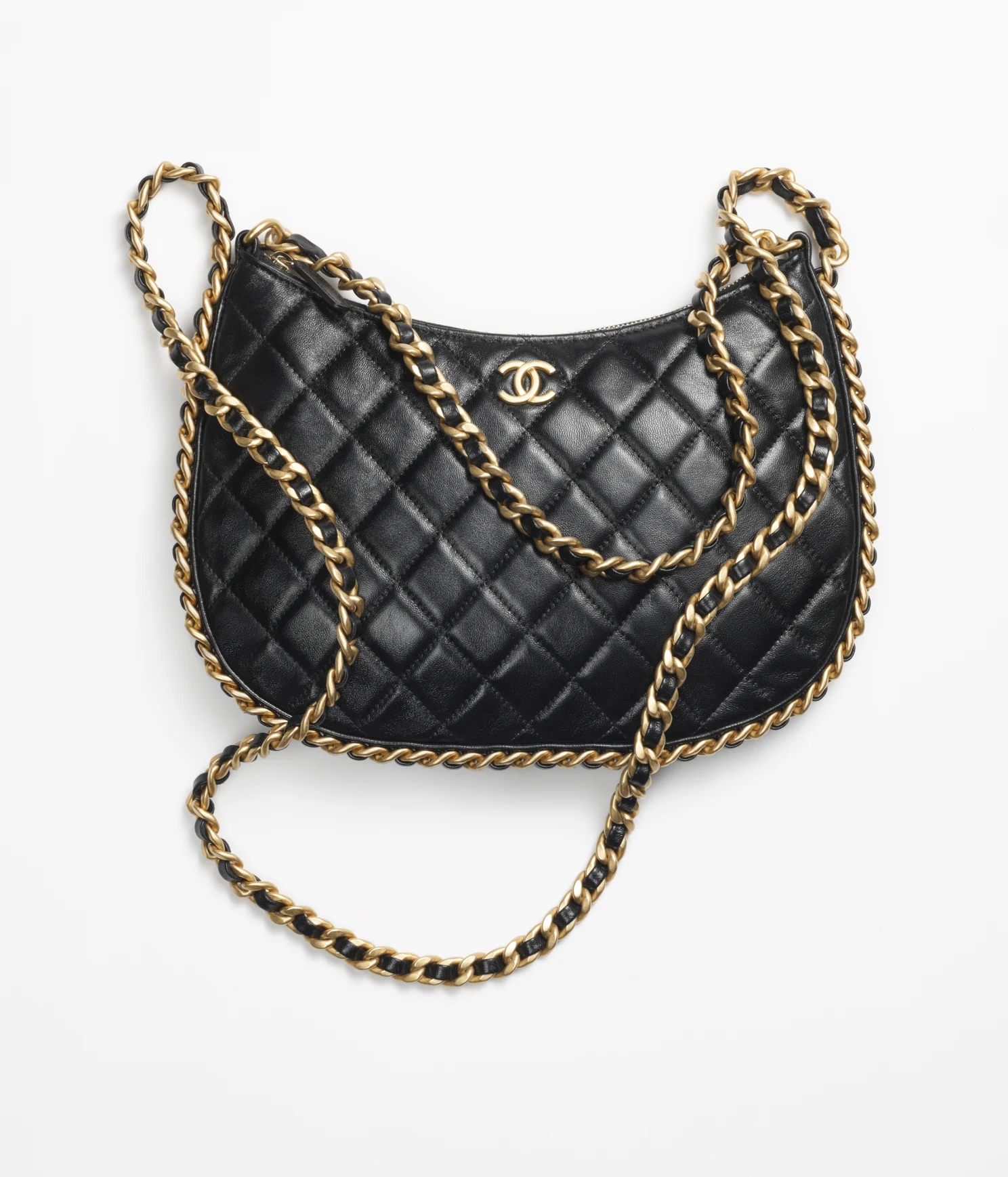 9525691088926.webp CHANEL / LARGE HOBO BAG Shiny Crumpled Lambskin & Gold-Tone Metal Black Ref. AS4368 B13699 94305 - Image 1