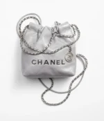 CHANEL / CHANEL 22 MINI HANDBAG Calfskin & Silver-Tone Metal Gray Ref.  AS3980 B08872 NQ335