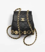 CHANEL / SMALL BACKPACK Calfskin & Gold-Tone Metal Black Ref.  AS4275 B13658 94305