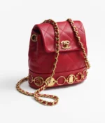 CHANEL / SMALL BACKPACK Calfskin & Gold-Tone Metal Red Ref.  AS4275 B13658 NQ339 - Image 2