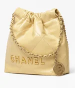CHANEL / CHANEL 22 MINI HANDBAG Shiny Calfskin & Gold-Tone Metal Yellow Ref.  AS3980 B08037 NQ387 - Image 2