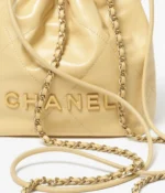CHANEL / CHANEL 22 MINI HANDBAG Shiny Calfskin & Gold-Tone Metal Yellow Ref.  AS3980 B08037 NQ387 - Image 4