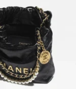 CHANEL / CHANEL 22 MINI HANDBAG Shiny Crumpled Calfskin & Gold-Tone Metal Black Ref.  AS3980 B10672 94305 - Image 3