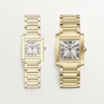 Cartier / TANK FRANÇAISE WATCH Tank Française watch, medium model, quartz movement. Case in 18K yellow gold (750/1000). Ref. WGTA0113 - Image 9