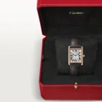 Cartier / TANK LOUIS CARTIER WATCH Tank Louis Cartier watch, large model, Manufacture mechanical movement with manual winding, caliber 1917MC. Case in rose gold 750/1000,  Ref. WGTA0011 - Image 11