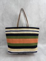 Miumiu Lafi straw braided cotton thread woven tote bag - Image 3