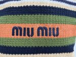 Miumiu Lafi straw braided cotton thread woven tote bag - Image 5