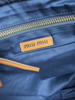 Miumiu Lafi straw braided cotton thread woven tote bag - Image 7