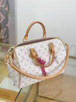 Speedy Soft 30 Lucky Handbag Model No.: M15108, White Floral Print - Image 3