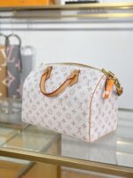 Speedy Soft 30 Lucky Handbag Model No.: M15108, White Floral Print - Image 4