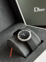 DIOR La D de Dior Classic Diamond Bezel Watch with Silk Strap, Swiss Made
