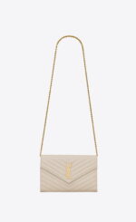 YSL / CASSANDRE MATELASSÉ CHAIN WALLET IN LAMBSKIN 377828AAA449207