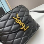 YSL JUNE Quilted sheep leather box bag with gold hardware 710080 size: 19 *15 *8cm - Image 4
