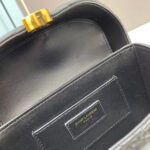 YSL JUNE Quilted sheep leather box bag with gold hardware 710080 size: 19 *15 *8cm - Image 7
