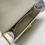 Dior 30 Montaigne Clamshell leather crossbody bag Shoulder bag white 1Y0282 size: 21.5*12*6cm - Image 7