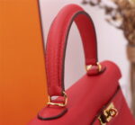 Hermès Kelly  Calf Gold hardware Red size: 25cm - Image 7