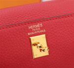 Hermès Kelly  Calf Gold hardware Red size: 25cm - Image 5
