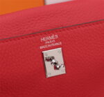 Hermès Kelly  Calf Sliver hardware Red size: 25cm - Image 4