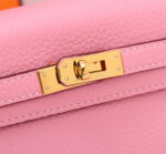 Hermès Kelly Calf Gold hardware Sakura Pink size: 25cm - Image 2