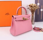 Hermès Kelly Calf Gold hardware Sakura Pink size: 25cm - Image 5