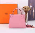 Hermès Kelly Calf Gold hardware Sakura Pink size: 25cm - Image 6