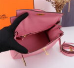 Hermès Kelly Calf Gold hardware Sakura Pink size: 25cm - Image 9