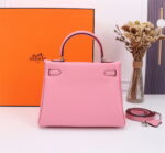 Hermès Kelly  Calf Sliver hardware Sakura Pink size: 25 - Image 7