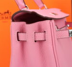 Hermès Kelly  Calf Sliver hardware Sakura Pink size: 25 - Image 8
