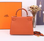 HermèsKelly Calf Gold hardware Orange size: 25cm - Image 5