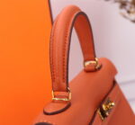 HermèsKelly Calf Gold hardware Orange size: 25cm - Image 6