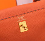 HermèsKelly Calf Gold hardware Orange size: 25cm - Image 7