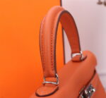 Hermès Kelly  Calf Sliver hardware Orange size: 25cm - Image 6